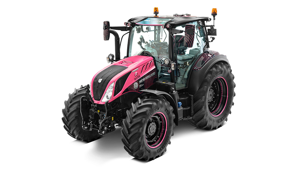 Ciągnik New Holland w koszulce lidera Giro d’Italia