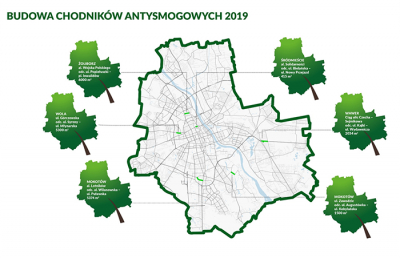 Warszawskie chodniki walczą ze smogiem